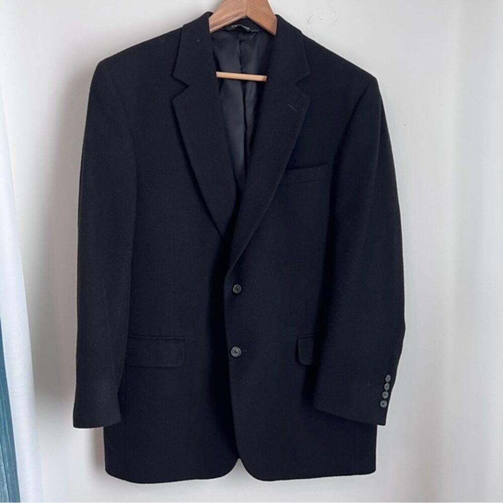 Jos. A. BANK Mens Black 100% CAMELHAIR Lined Blazer Jacket size 42LG